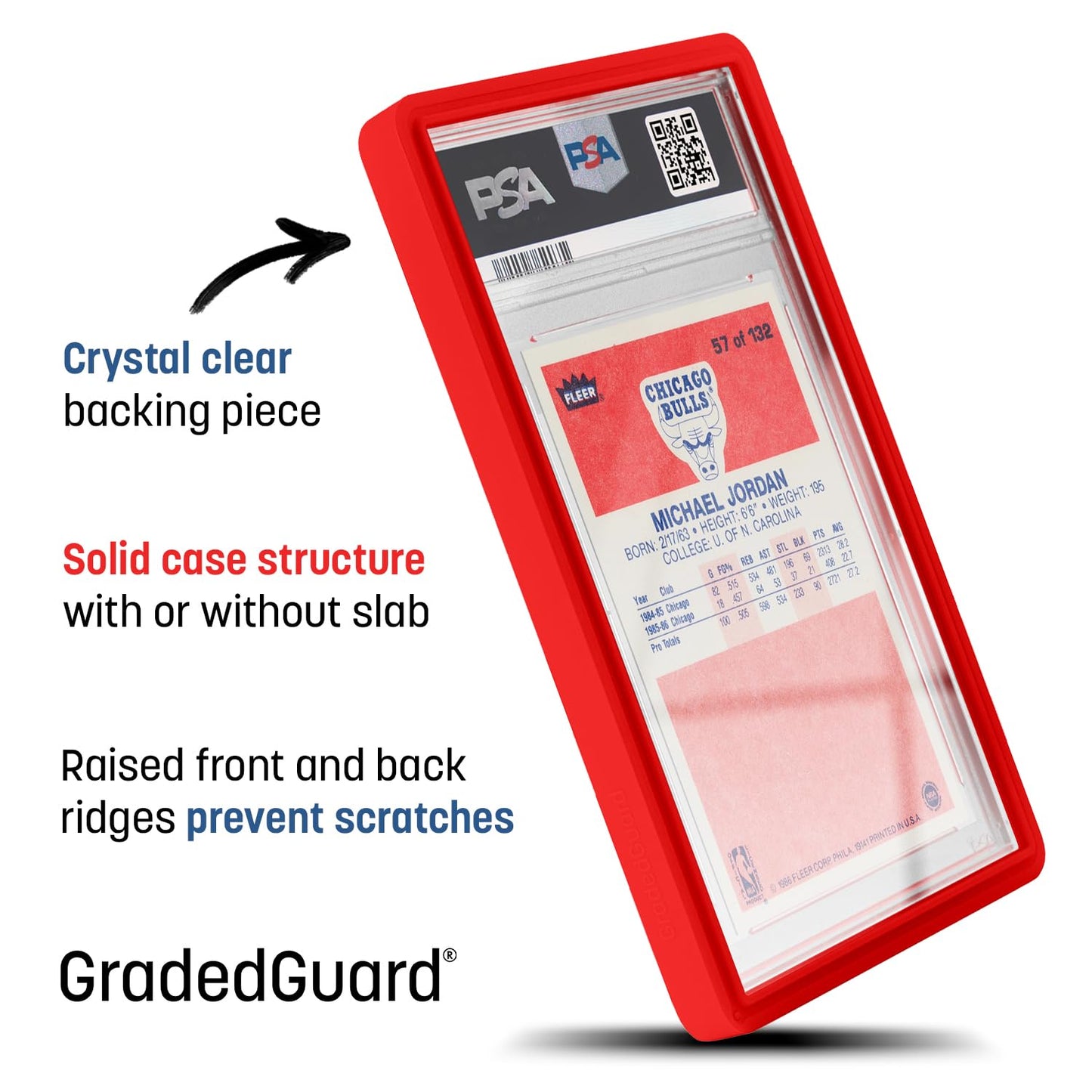 Gradedguard Graded Card Guard Case For Standard Psa Slab Case | Multiple Colors | Soft Touch Matte Finish | Stackable | Made To