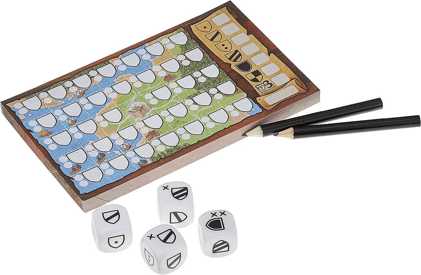 Blue Orange Games Kingdomino Duel, Roll & Write Board Game - Dice Rolling Version Of The Award Winning Strategy Board Game Kingd