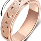 Mhwtty Anxiety Ring For Women Fidget Toys Adults Ring Stainless Steel Spinner Rings Fidget Rings Gift For Women Men Moon Star Ro