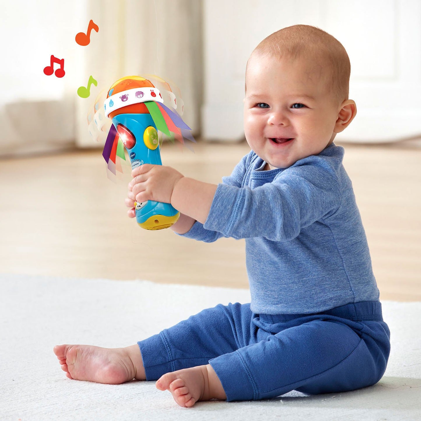 Vtech Baby Babble And Rattle Microphone, Blue