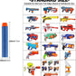 100 Nerf N Strike Blaster Compatible Dart project pieces  Compatible with All advanced 2.0 Series Blasters Blue