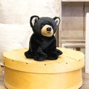 DEMDACO Nat and Jules Small Black Bear Plush Stuffed Animal Toy for Kids, Soft Cuddly Toy, Ideal Gift for Children