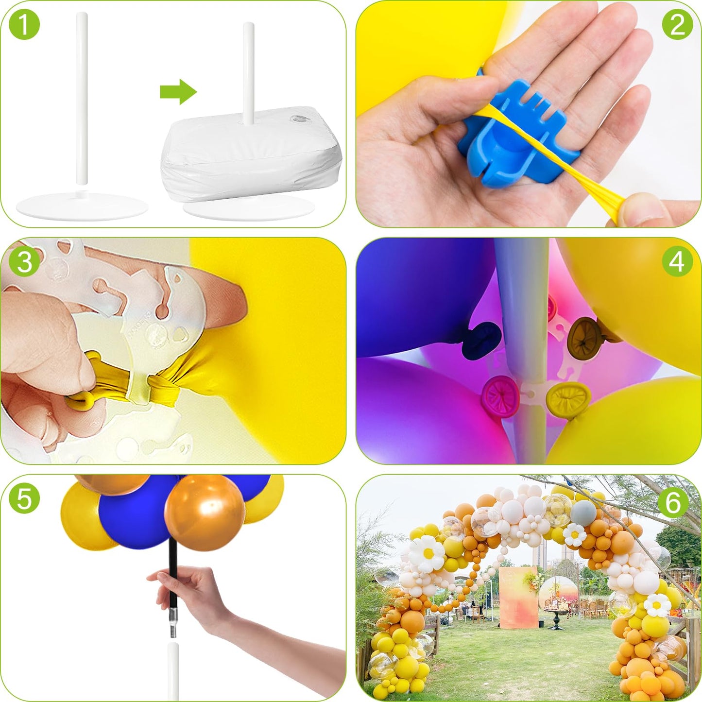 Bhucutu Balloon Arch Kit Adjustable Balloon Arch Stand With Base 10 Feet Wide And 9 Feet Tall Balloon Arch Frame For Birthday Ba