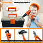 HYRENEE Kids Tool Set - 48 Piece Toddler Tool Set with Electronic Toy Drill& Tool Box,Pretend Play Kids Toys,Construction Kits T