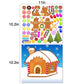 Make-A-Gingerbread House Stickers Christmas Party Game/Craft/Activity/Favor/Supplies for kids16pcs