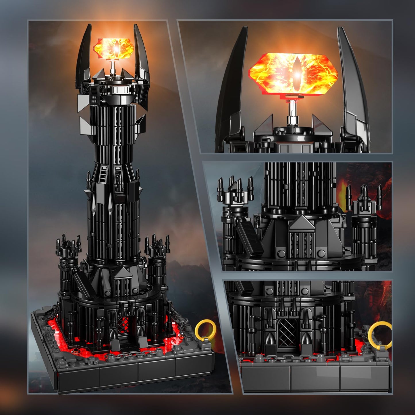 VONADO Dark Tower Building Set  Compatible with Magic Castle Block Set  Castle Architecture Bricks with LED Lights  Collection Gift for mature-themed and Film Fans  Great Toy for Kids 8-14 (779 PCS)