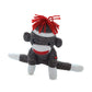 Plushland Adorable Sock Monkey 8 Inches Tall - Soft Realistic Plush Knitted Stuffed Animal Toy Gift - For Kids, Babies, Teens, Girls And Boys (Brown)