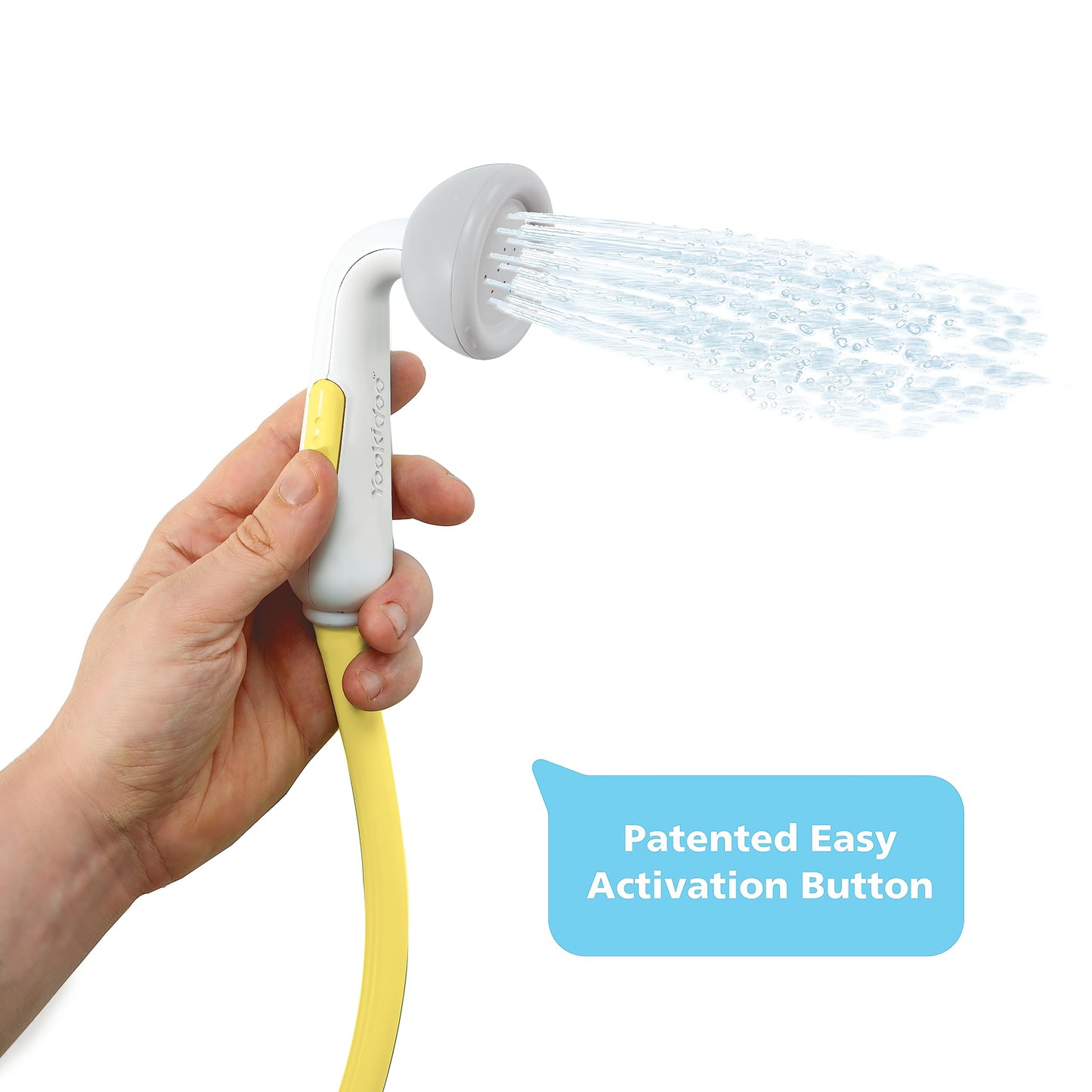 Yookidoo Baby Bath Shower Head - Water Pump With Trunk Spout Rinser - Control Water Flow From 2 Elephant Trunk Knobs For Maximum Fun In Tub Or Sink For Newborn Babies(Yellow)