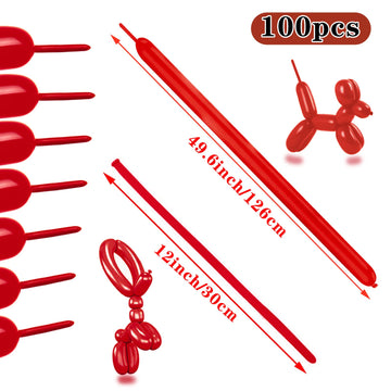 260 Long Balloons 100 Pack Coffee Brown Twisting Animal Balloons Thickening Latex Modeling Long Magic Balloons For Animal Model