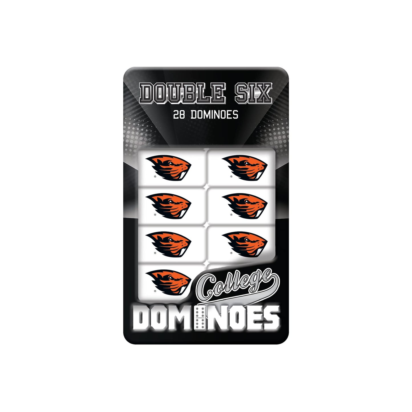 Masterpieces Officially Licensed NCAA Oregon State Beavers 28 Piece Dominoes Game for Adults
