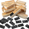 Hungdao 36 Pack Mini Dominos Set for Adults Bulk Double 6 Dominoes Wooden Miniature Classic Board Games Party Favor Travel Famil