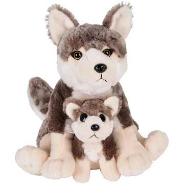 Rhode Island Novelty 12 AND 6 BIRTH OF LIFE WOLF PLUSH