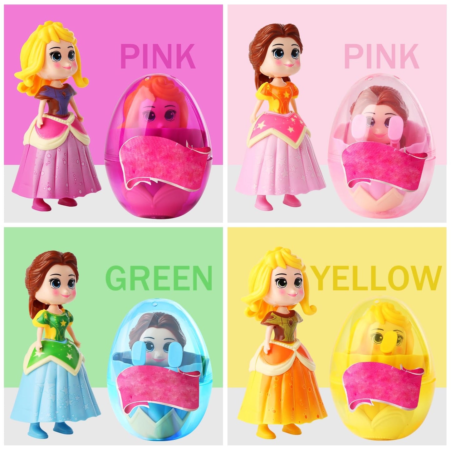 xutengy 4 Pack Christmas Stocking Stuffers Gifts Jumbo Princess Eggs