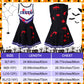 Didaey 6 Pcs Girl Zombie Costume Kids Halloween Cheerleader Costume Scary Halloween Party Cosplay (Black, Purple,S)