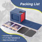 MTG Deck Box, Double Display Window MTG, Commander Deck Box Fits 120+ Single Sleeved Cards, PU Leather Magnetic Closure Card Box