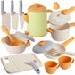 HYAKIDS Play Kitchen Accessories Set, Kids Pots and Pans Playset, Cooking Toys Cookware Utensils for Kids Gifts for 3 4 5 6 Year