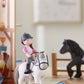 Haba Little Friends Horse Riding Play Set - Rider Sanya, Mare Saphira And Accessories
