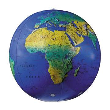 Replogle Globes Inflatable Topographical Globe, Dark Blue Ocean, 27-Inch Diameter