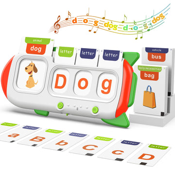 Alphabet Talking Flash Cards For Kids 3+ Years Old, Spelling Games, Teach Kids Abc Letters & Words, Montessori Learning Toys, Co