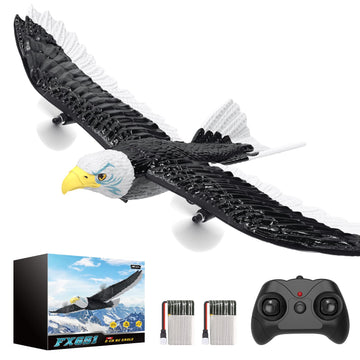 Deerc Rc Plane, Remote Control Eagle Plane, Rtf Airplane, 2.4Ghz 2Ch Flying Bird With 2 Batteries & Propeller 6-Axis Gyro Stabil