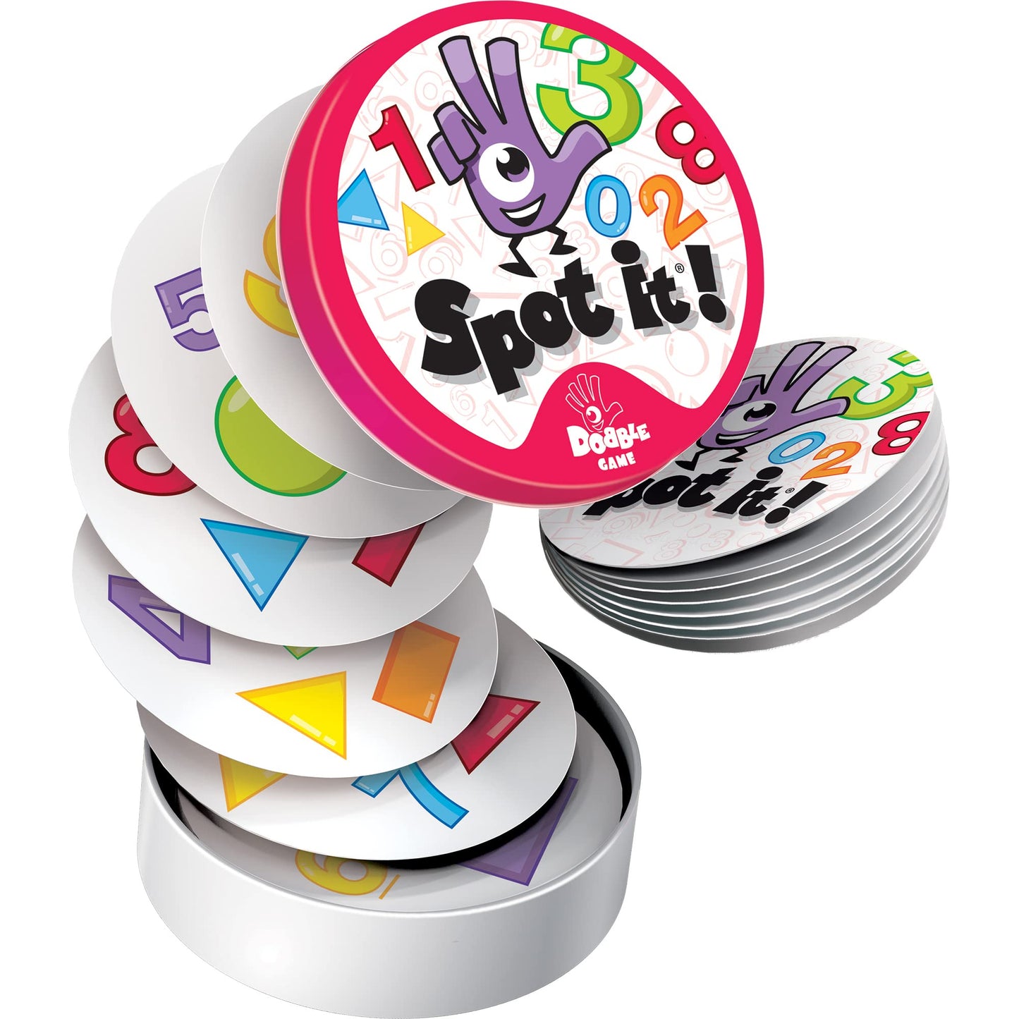 Asmodee Spot It! Super Pack Kids - 2 Fun Editions in 1 Bundle, Includes Asmodee Spot It! 123 & Animals Jr., Fun Kids Game for Fa