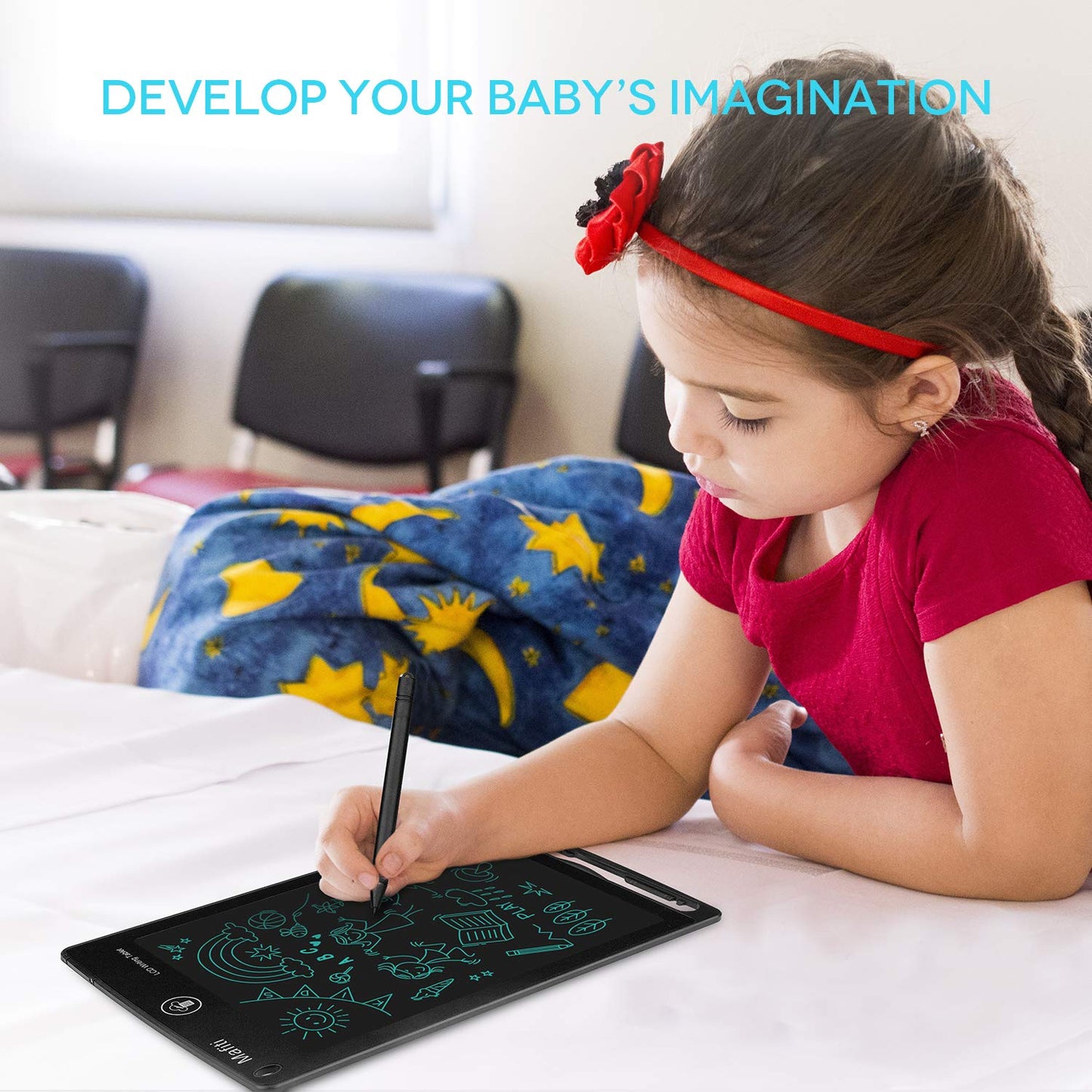 Mafiti Lcd Writing Tablet 8.5 Inch Electronic Writing Drawing Pad Portable Doodle Board Gifts For Kids Office Memo Home Whiteboa