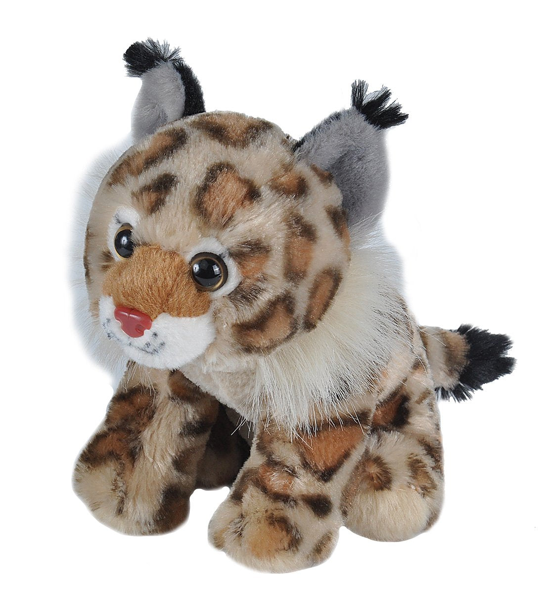 WILD REPUBLIC Bobcat Plush Stuffed Animal, 8" Cuddlekins, Multi, Polyester
