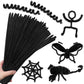 RoundFunny 400 Pcs 24 Inch Extra Long Black Pipe Cleaners Chenille Stem Thick Fluffy Pipe Cleaners Craft Supplies for Halloween 