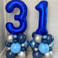 40 Inch Navy Blue 13 Number Balloons Giant Jumbo Huge 13 Or 31 Foil Mylar Helium Number Digital Balloons Dark Blue Birthday Myla