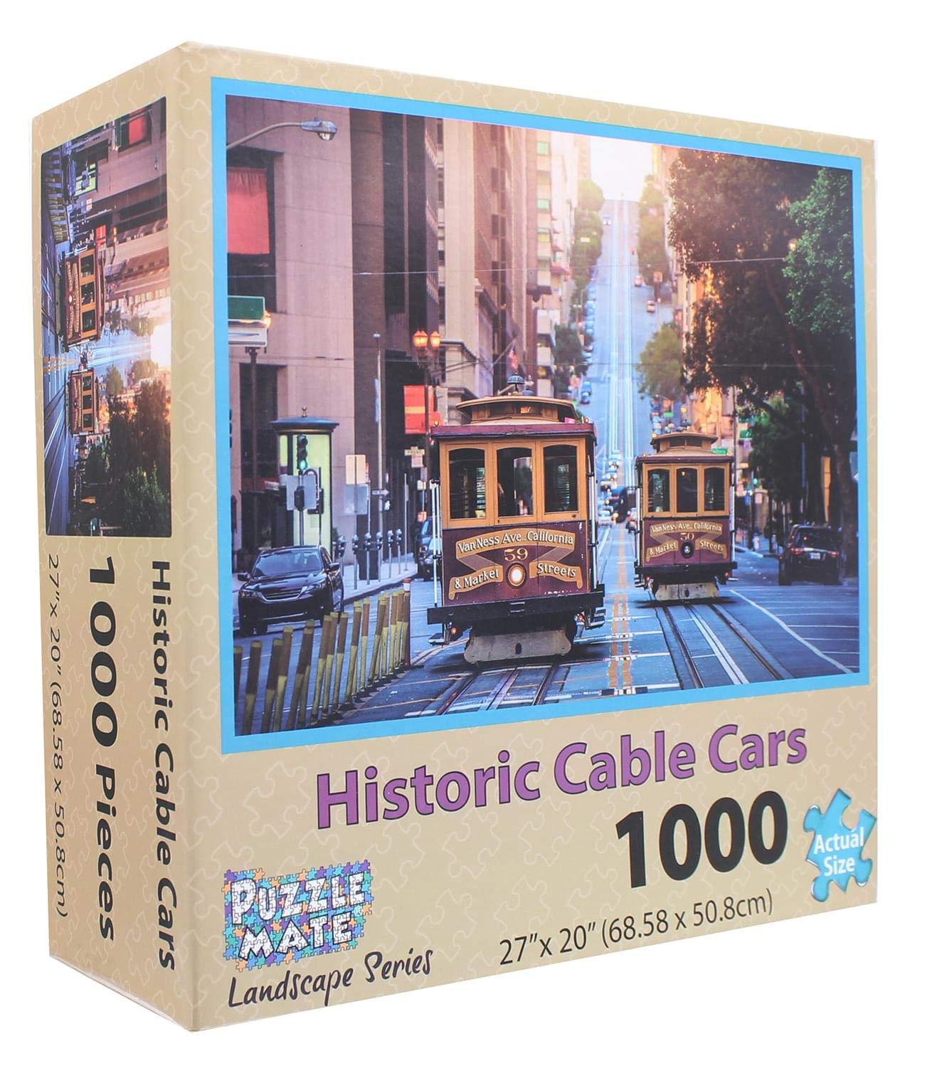 Puzzle Mate - Historic Cable Cars - 1000 Piece Jigsaw Puzzle