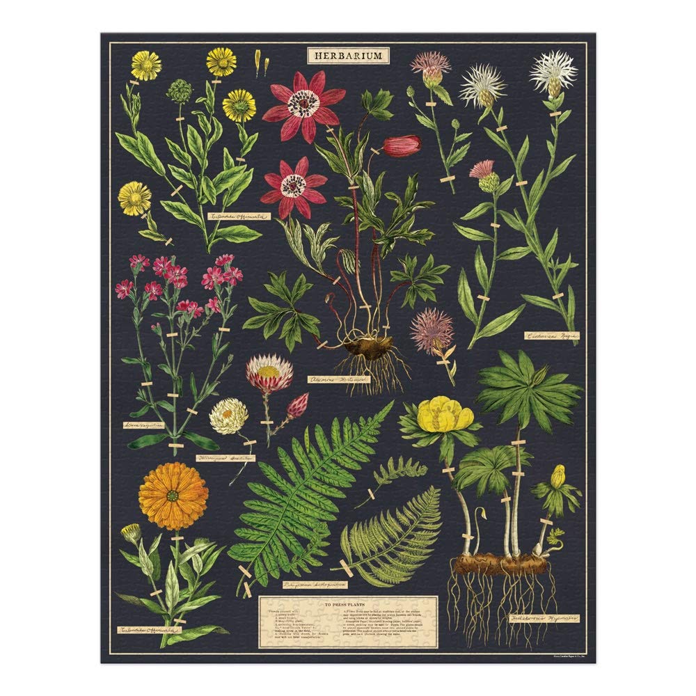 CAVANILLI & CO. Herbarium 1,000 Piece Puzzle, Multi Color, Paperboard Material, Model PZL/HERBARIUM