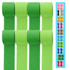 8 Rolls Crepe Paper Streamers 656ft, Pack of Light Green and Grass Green Party Steamers Set for Party Decoration Wedding Birthda