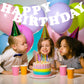 White Happy Birthday Banner Sign Happy Birthday Bunting Banner Flag Garland For Kids Boys Girls Baby Birthday Party Decorations Supplies