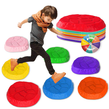 Smartyeen Stepping Stones For Kids,8/12 Pcs Durable Non-Slip Balance Stones Indoor Outdoor Toys For Toddlers Develope Kids Balance And Coordination Skills
