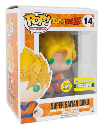 Funko POP! Anime: Dragonball Z Glow In The Dark Super Saiyan Goku Action Figure EE limited availability