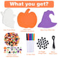Max Fun 302Pcs Halloween Crafts For Kids Foam Pumpkins Stickers Bulk, Ghost Witch Hat Halloween Decorations For Kids Party Favors Supplies Halloween Activities
