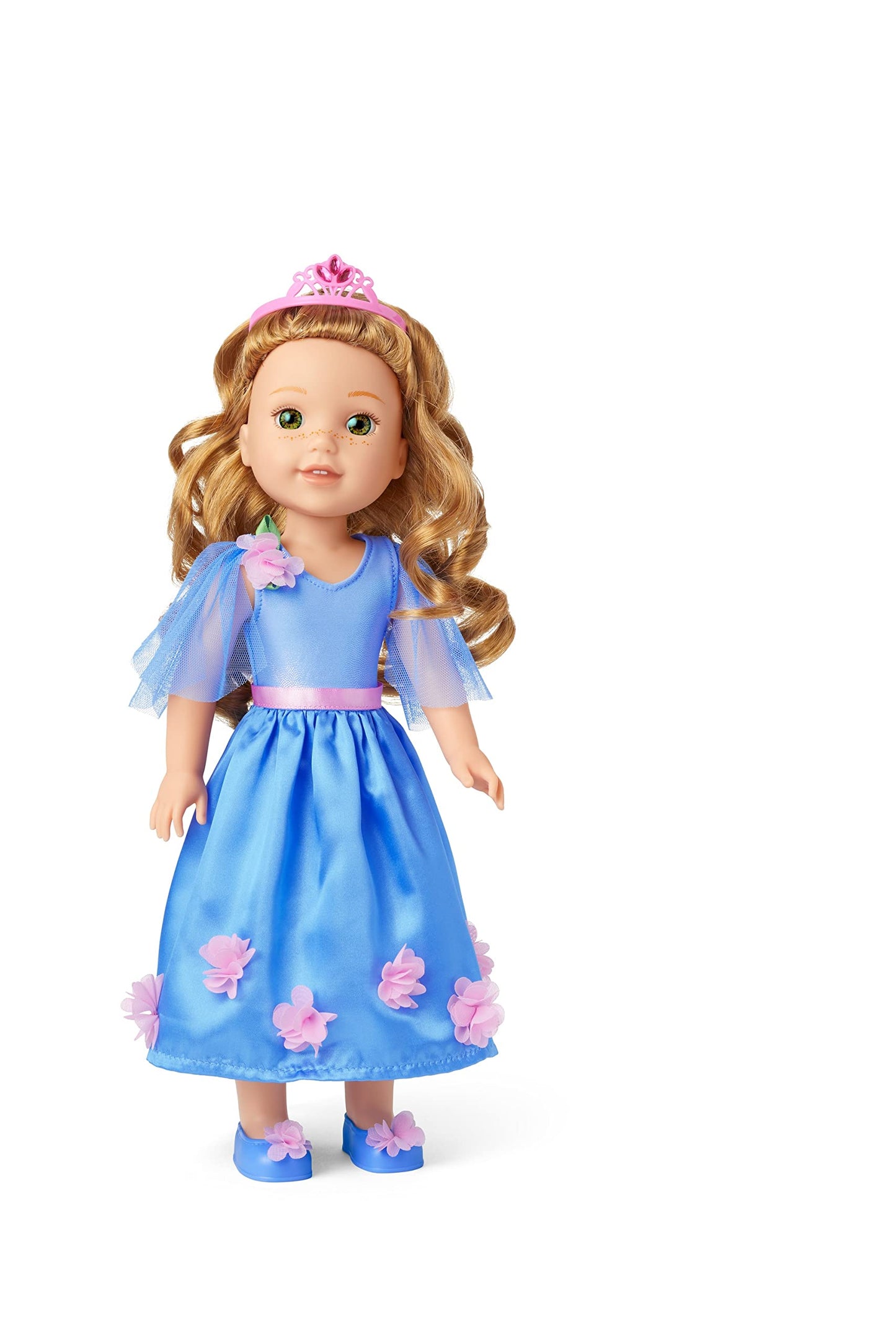 American Girl Welliewishers 14.5-Inch Doll Princess In Bloom Outfit With Matching Shoes And Pink Tiara, For Ages 4+