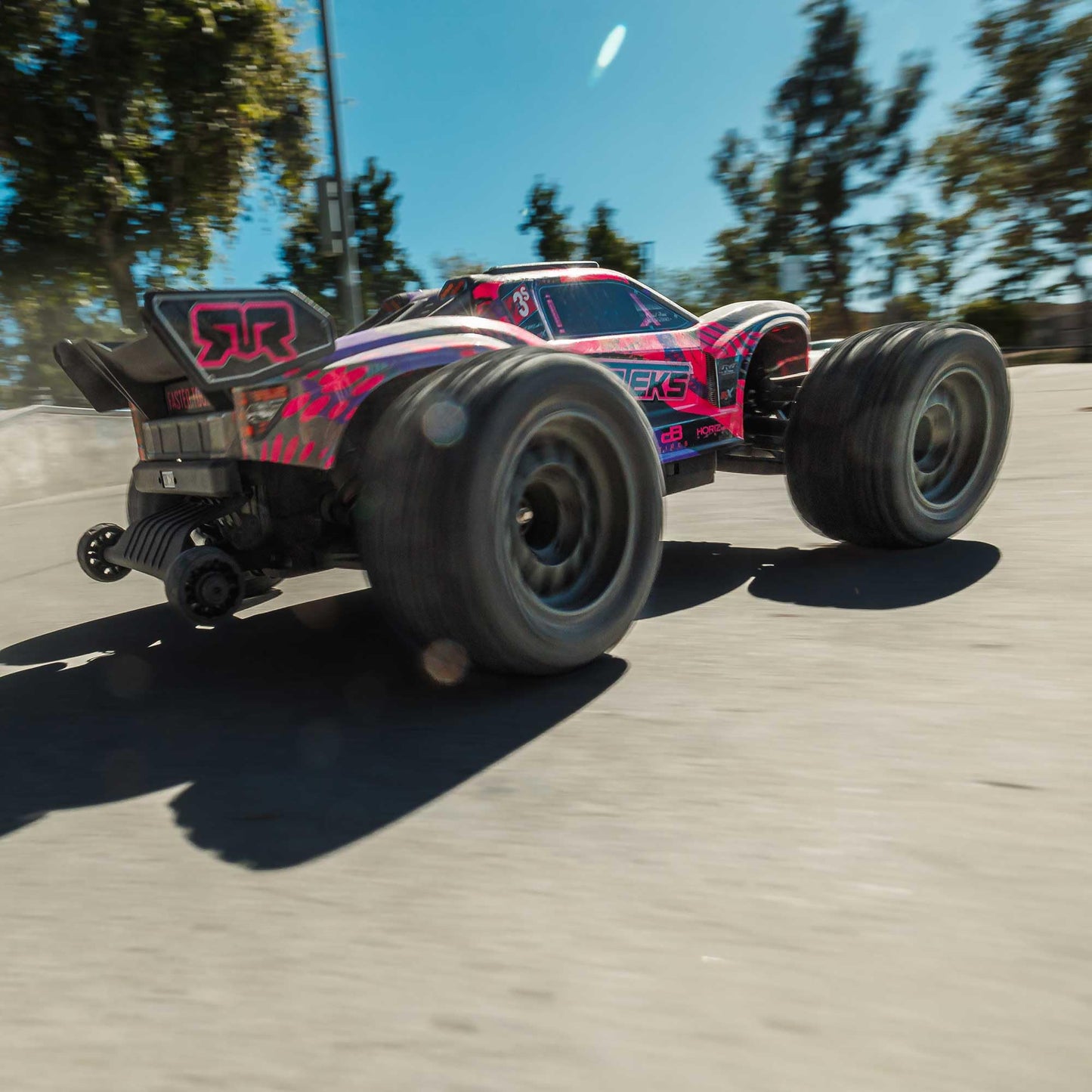 ARRMA 1/10 VORTEKS 4X4 Stadium Truck RTR, Purple, 18.5"x13.15"x6.65", BLX Brushless, Model ARA430