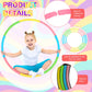 Syhood 12 Pcs Toy Color Hoop Plastic Detachable Adjustable Hoop Light Weight Exercise Hoop Fitness Hoop Equipment Toy Waist Ring for mature-themed Party Game Dance  3 Sizes(Green  Pink  Yellow  Blue)