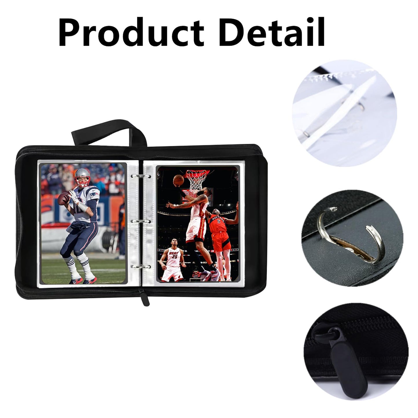 Mini Card Binder  1-Pocket Super Lightweight Zipper Binder Holds 80+ Trading Cards  Small Cards Binder for TCG  MTG  Sports & Game Cards  Portable Gift for Girls & Collectors (Blue)