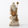 Veronese Design Poseidon Figurine - 3 3/8 Inch Resin Miniature, White Gold Finish, Multicolor, Model WU77443AA