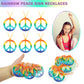 BANBALLON 30 PCS Hippie Party Favors Retro Round Sunglasses Daisy Flower Headbands Peace Sign Necklaces Silicone Bracelets For 6