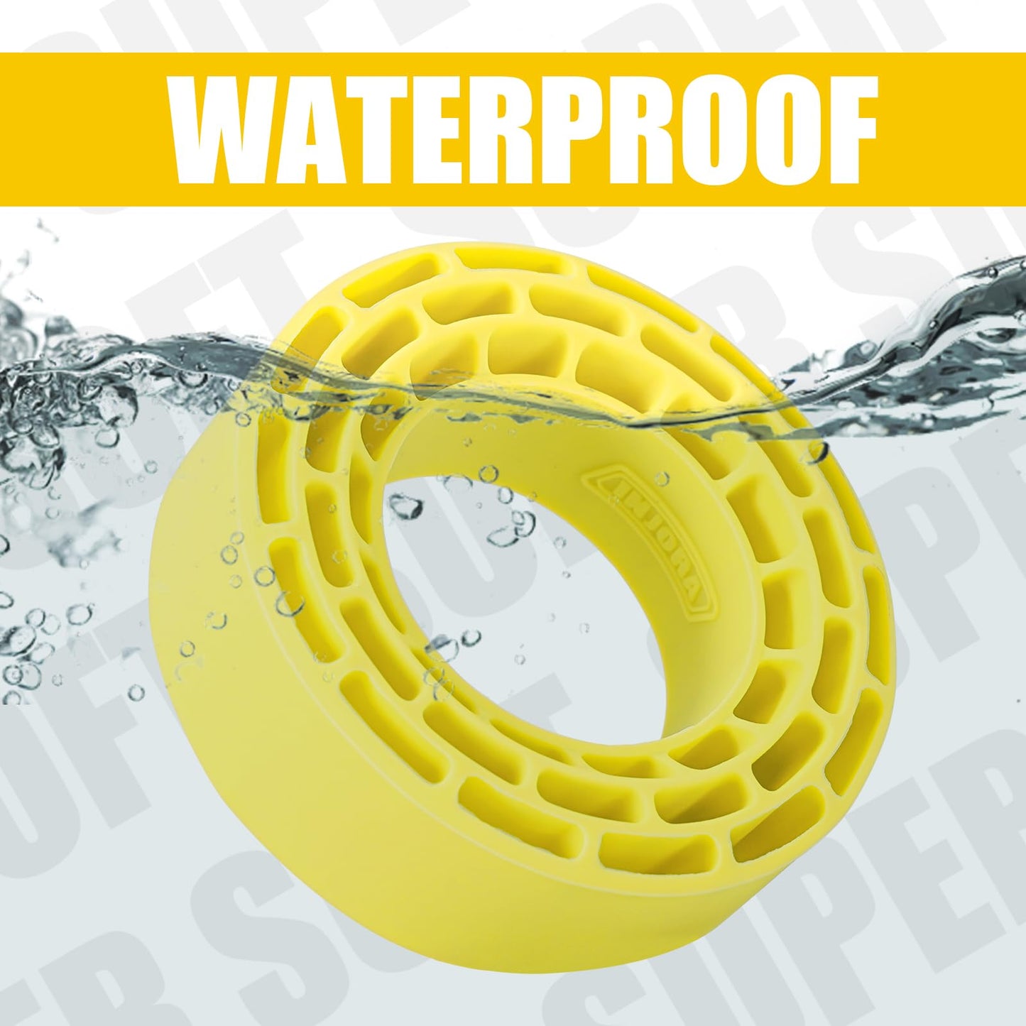 INJORA Silicone Rubber Inserts for 68-72mm 1.3'' Tires, 4pcs (Yellow)