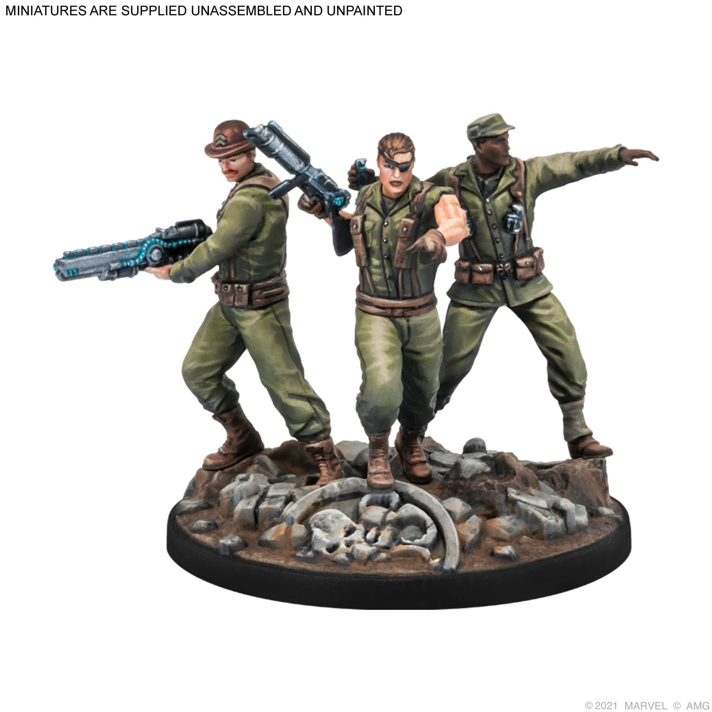 Atomic Mass Games Marvel: Crisis Protocol Nick Fury  Sr. & Howling Commandos Character Pack - Smash Hydra with This advanced Team! Tabletop Superhero Game  Ages 14+  2 Players  90 Min Playtime  Made