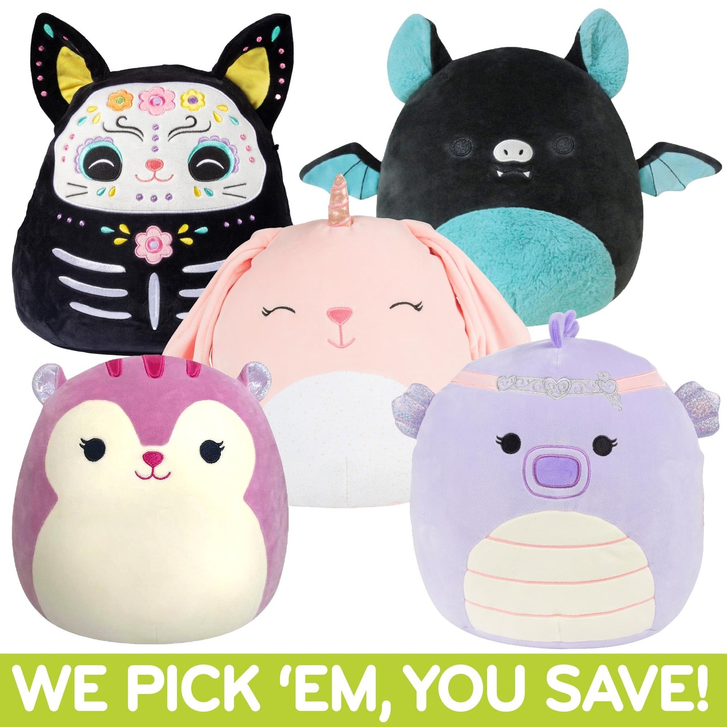 Squishmallows Mystery 12-Inch 2-Squish 2025 Value Pack - Get Two Jumbo Official Jazwares Plush for Less - Collectible Soft & Squ
