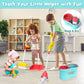 Kids Cleaning Toy Set For Toddlers With 3-In-1 Vacuum That Really Works, Mop & Broom Set & Pretend Play Household Cleaning Tools