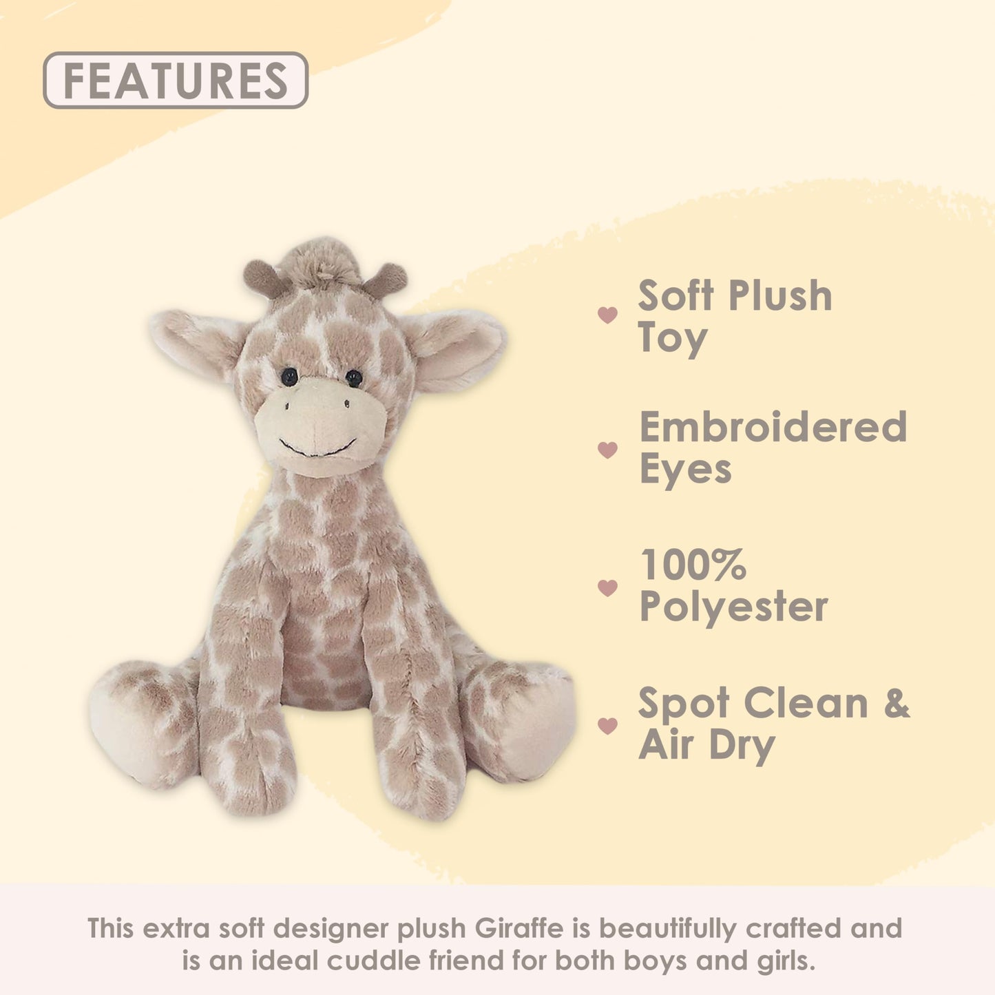 Mon Ami Gentry The Giraffe Stuffed Animal - 12   , Soft Stuffed Toy Plushies For Babies/Toddlers, Gifts For Kids Of All Ages, Zo