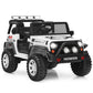 HONEY JOY 2 Seat Ride On Truck,12V Battery Powered Electric Cars for Kids, Spring Suspension, LED Lights, Remote Control, Horn,