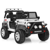 HONEY JOY 2 Seat Ride On Truck,12V Battery Powered Electric Cars for Kids, Spring Suspension, LED Lights, Remote Control, Horn,