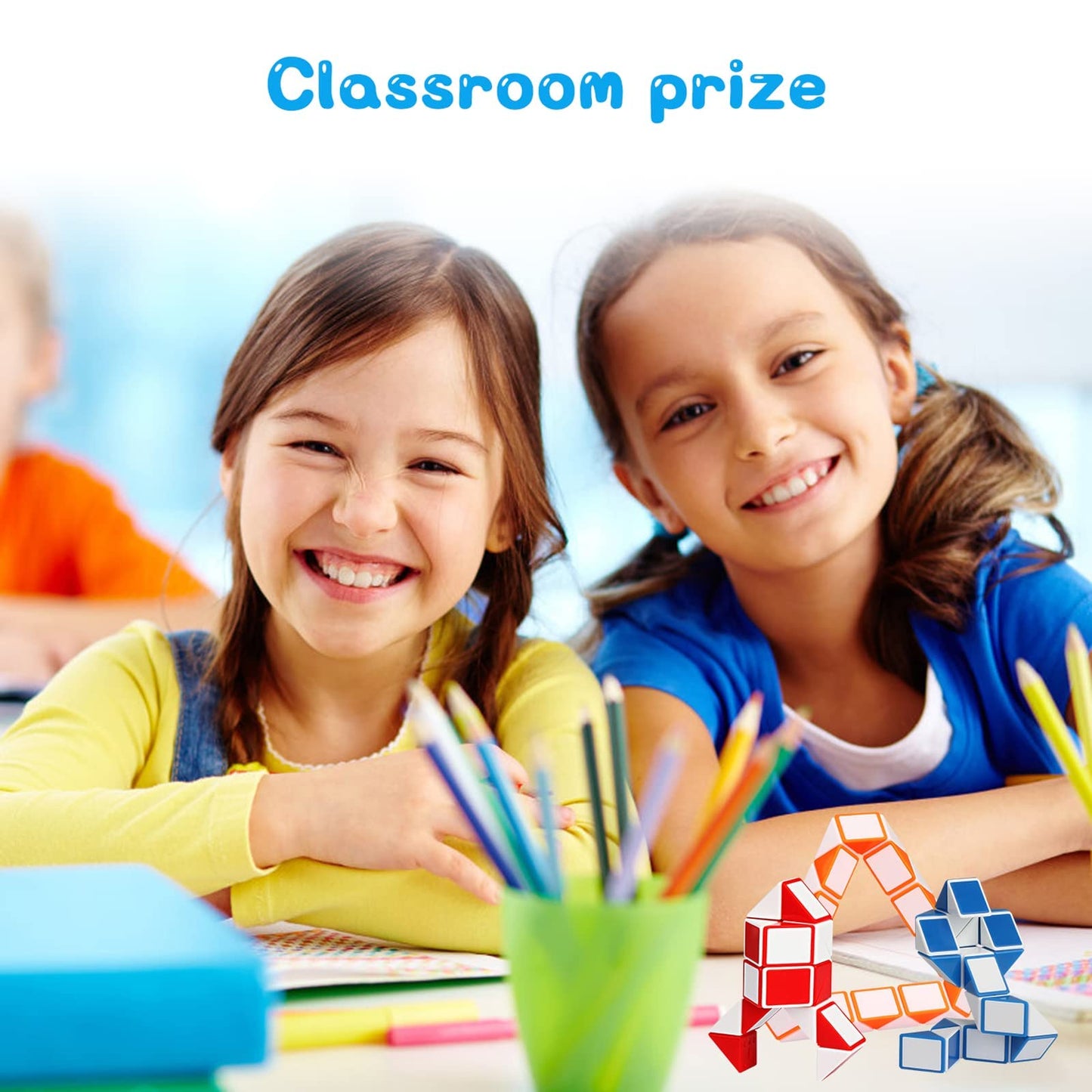 Ganowo 24 Pack Fidget Snake Cube  Mini Twist Puzzle Party Bag Fillers Bulk Toys for Kids Teens Birthday Stocking Stuffers Party Favors Supplies Goodie Bags Fillers  Random Colors